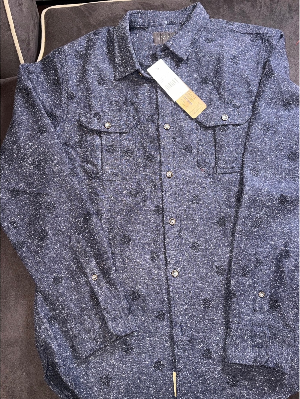 Jachs MFG Co. Men's Size Small Blue Rugged Flannel Shirt Jacket